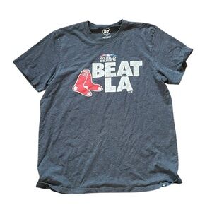 47 Brand Red Sox Beat LA World Series Tee L